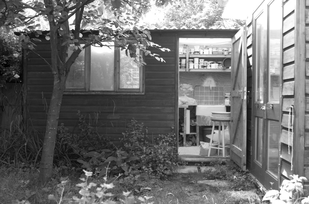 a picture of my studio at the bottom of my garden