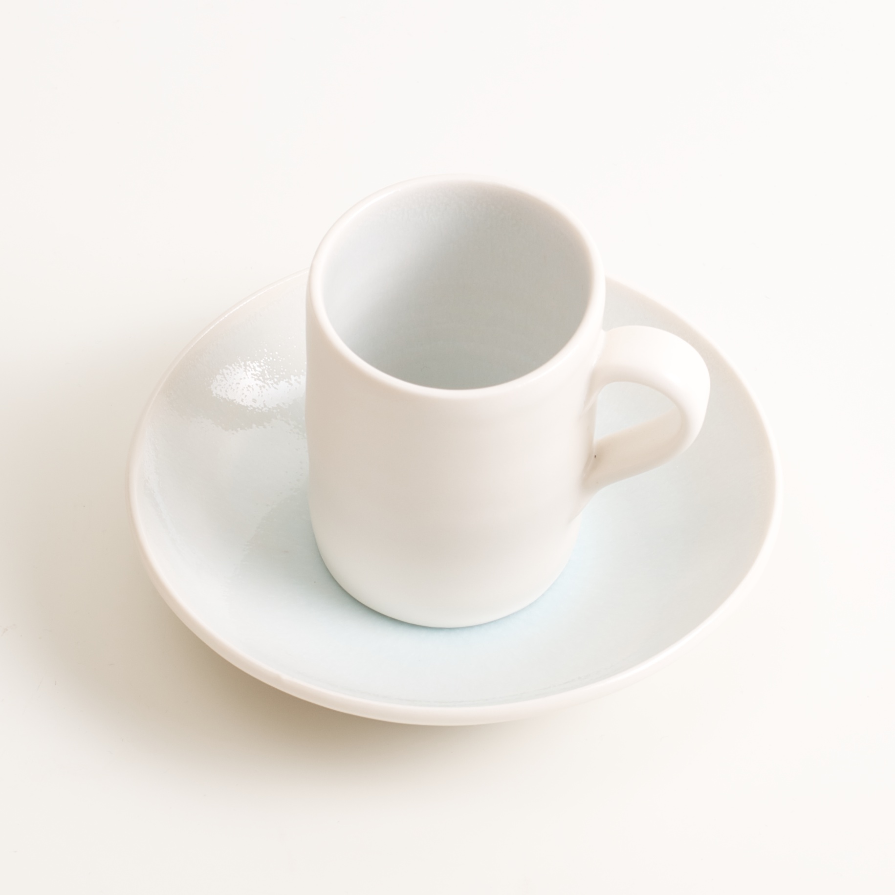 handmade porcelain- espresso cup- coffee cup- saucer- tableware - blue