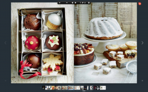 Cake stand and plate in Harrods magazine