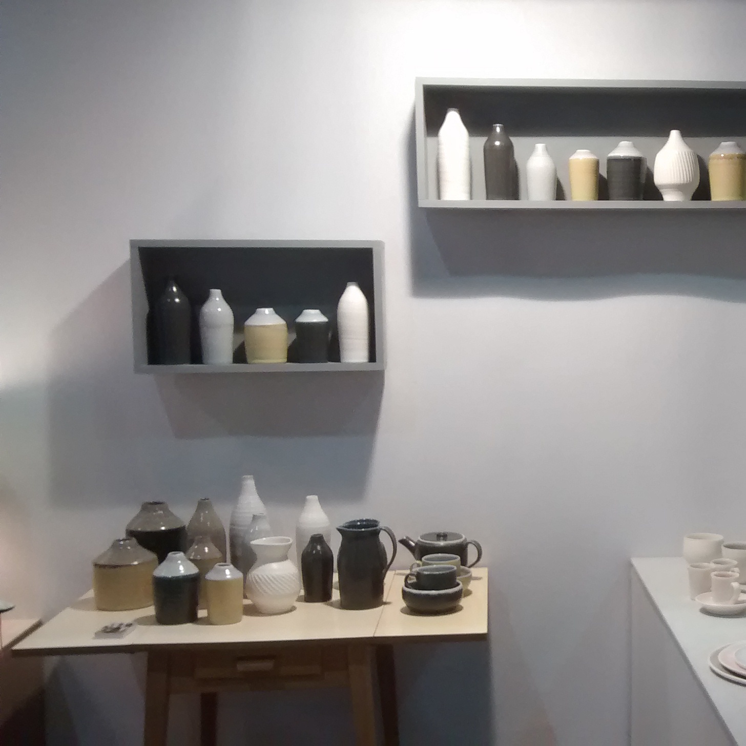 Ceramic bottles inspired by Morandi