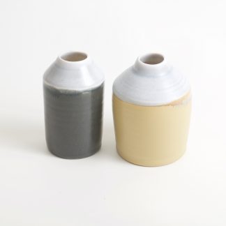 Linda Bloomfield two-tone bottles mustard and slate